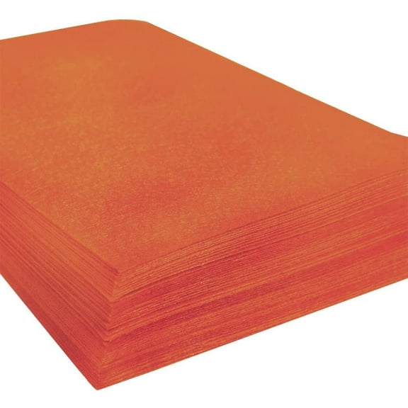 CalCastle Craft 24 pcs Acrylic Craft Felt Sheet 9" X 12" for Crafting, School and DIY Projects (Burn Orange)
