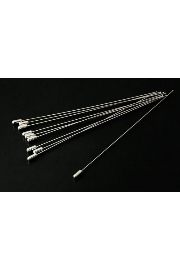 6" Nickel Finish Hat Pin, 24-Pack