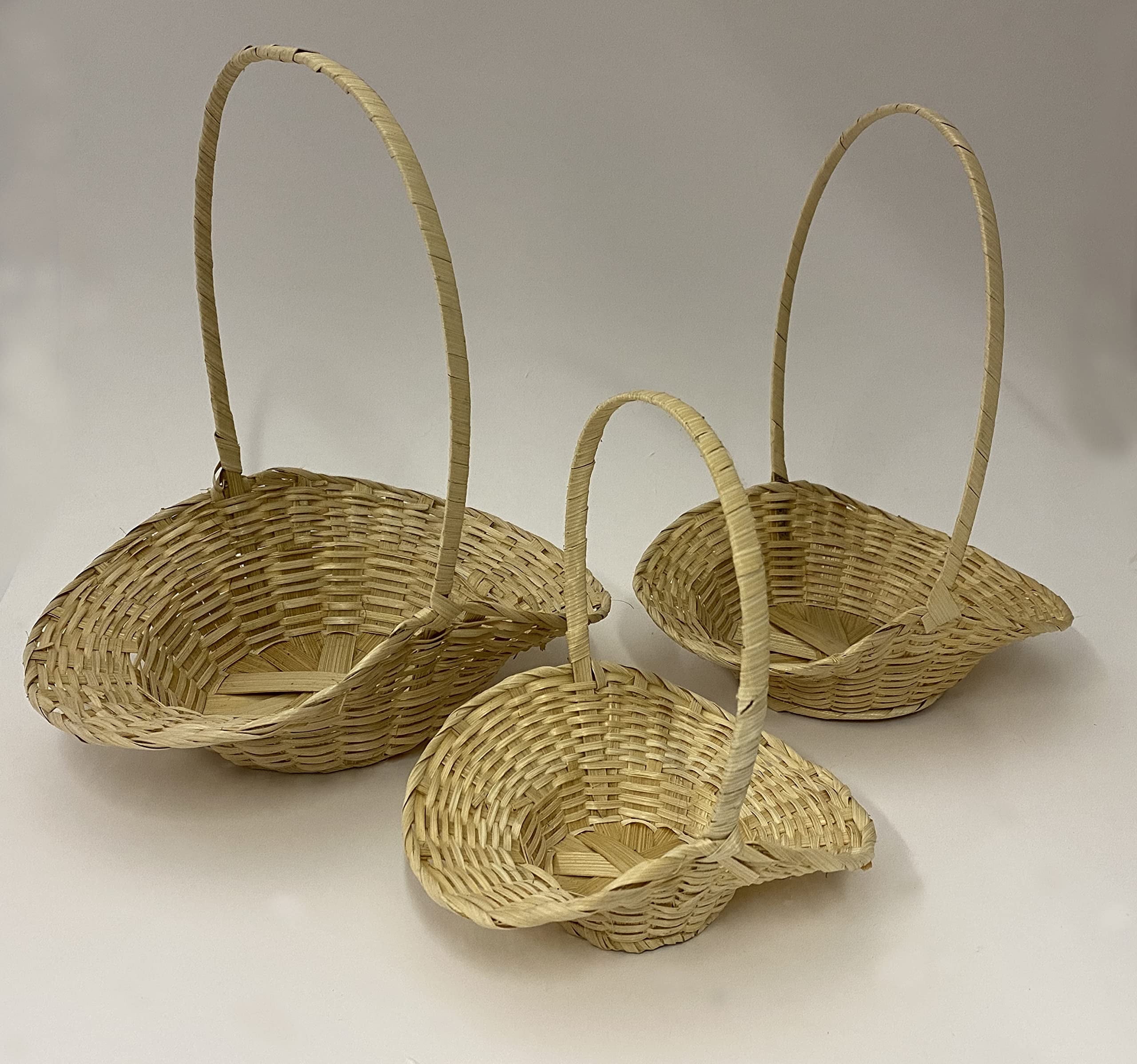 CalCastle Craft Bamboo Baskets with handle Gift Baskets, Woven Bread ...