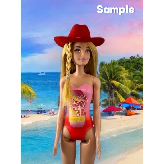 CalCastle Craft Decoration, 12pcs Mini Cowboy Hat, Western Wedding Favors, 2", Red, 12 Count