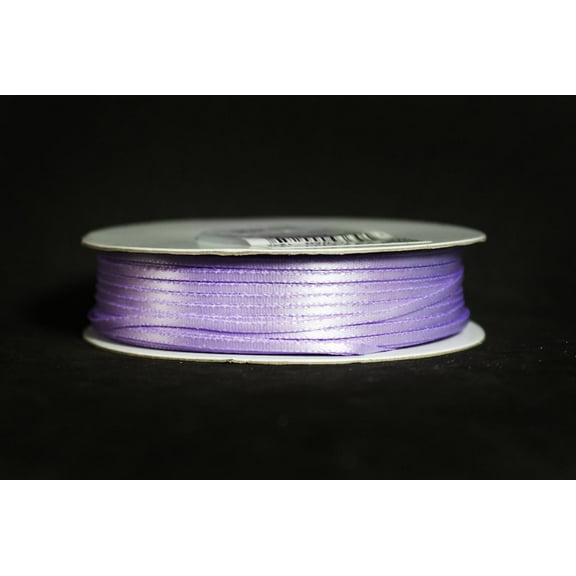 CalCastle Craft Double Face Satin Ribbon Polyester 100yrds Spool 1/16" (Lavender)