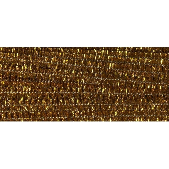 CalCastle Craft Durable Chenille Tinsel Stems 100pc 6mm x 12" DIY Craft Projects Pipe Cleaners Easy to Bend to Create Shapes, Objects Great for Kids, Classrooms, Home and More (Tinsel Gold)
