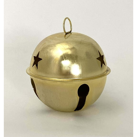 CalCastle Craft Jingle Bell Gold with Star Cutouts 80mm (12-Pack) 1105-59
