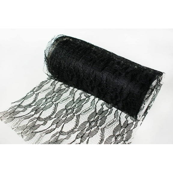 CalCastle Craft Lace Roll 6" x 10 yards (30 feet) Table Runner Chair Sash for Wedding and Party Decor