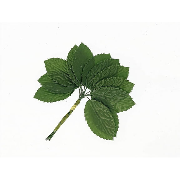 CalCastle Craft Silk Leaf Green Artificial Leaves DIY Corsage Boutonniere accessory Flower Party Decoration Bouquet Wedding Decor 144pc (Green - 2" / 144PCS)