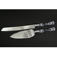thumbnail image 1 of CalCastle Craft Wedding Knife and Cake Server Set With Clear Acrylic Handle (Silver, Unengraved), 1 of 1