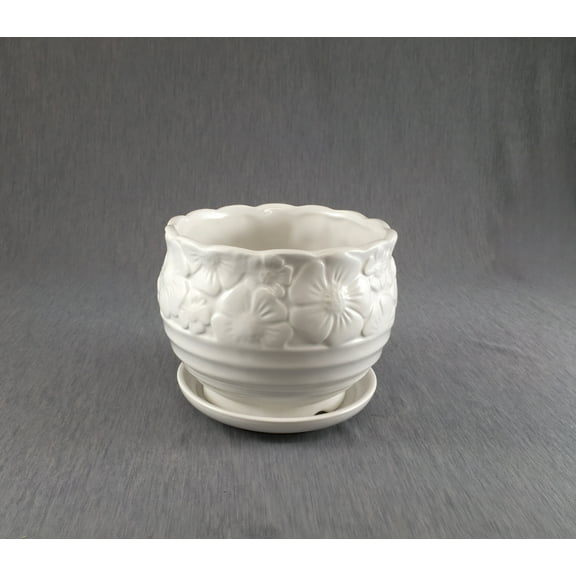 CalCastle Craft White Ceramic Porcelain Flower Vases Pots for House Plants and Living Room Dcor