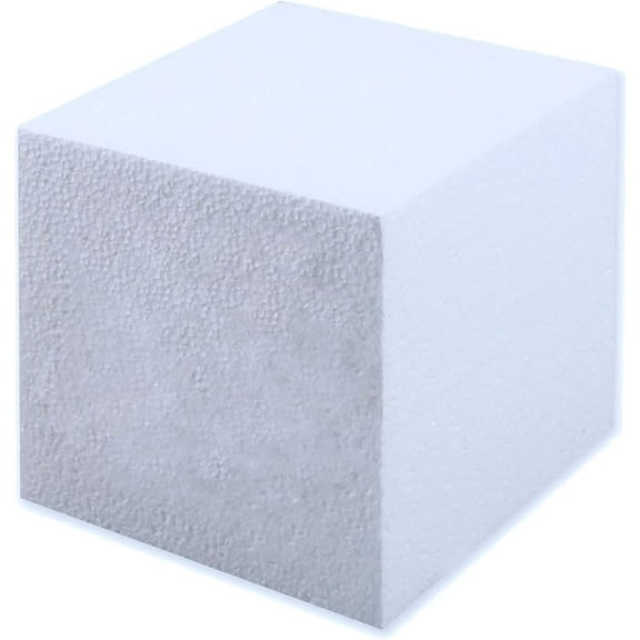 CalCastle Craft White Foam 8" Cube Art and Craft Styrofoam 1 Count