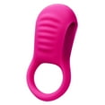 thumbnail image 1 of CalExotics Basic Essentials Rechargeable Ridge Rider Silicone Penis Ring, Pink, 1 of 6