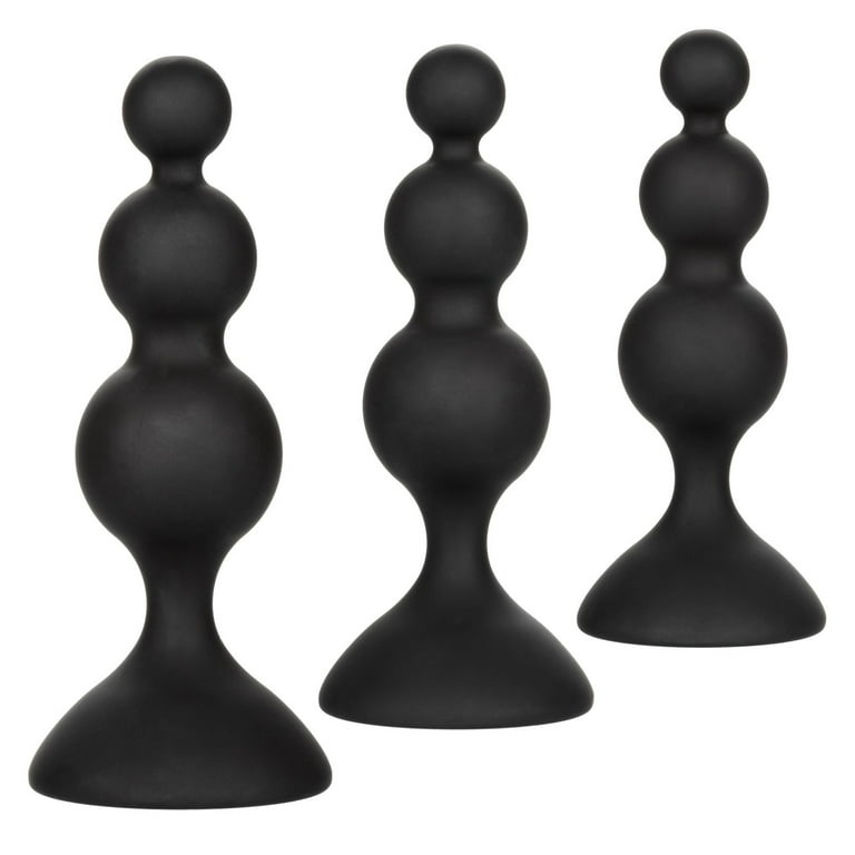 CalExotics Beaded Silicone Anal Plug Set, Black - Walmart.com