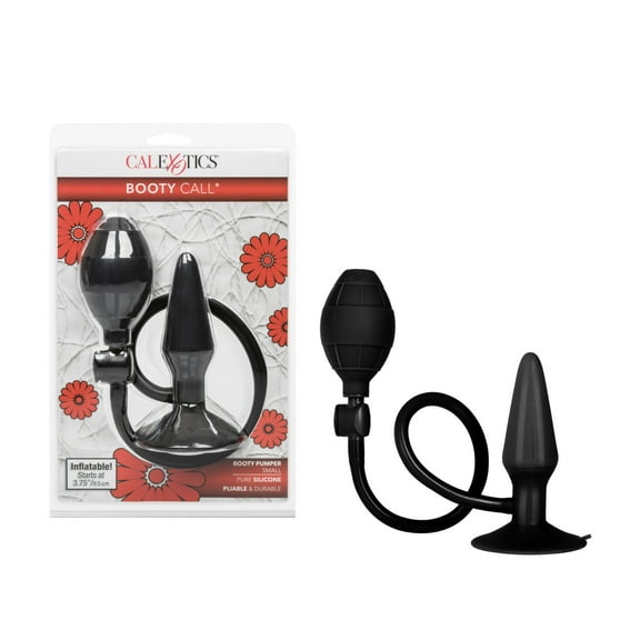 CalExotics Booty Call Booty Anal Inflatable Silicone Pilable Durable Pumper (Small) - Black