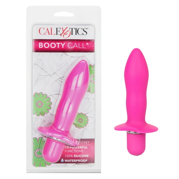 CalExotics Booty Call Booty Rocket Vibrating Silicone Anal Plug, Pink
