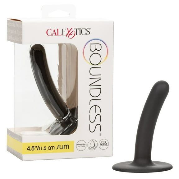 CalExotics Boundless Silicone 4.5" Slim Probe Anal Sex Toy, Black