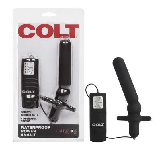 CalExotics COLT 4-Speed Rubber Cote Power Anal-T Vibrator - Black