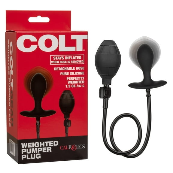 CalExotics COLT Weighted Pumper Silicone Anal Sex Toy, Black