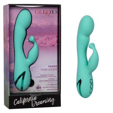 CalExotics California Dreaming Tahoe Temptation Rabbit Vibrator, Green