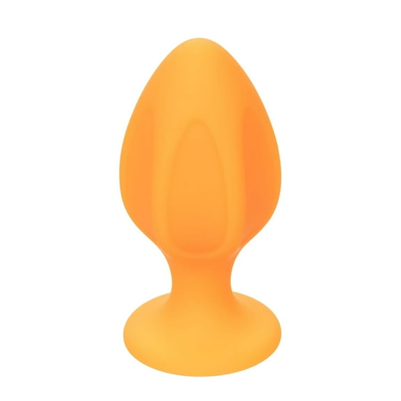 CalExotics Cheeky Butt Plug Silicone Anal Plug- Orange