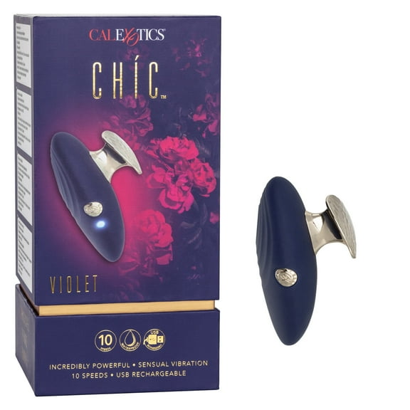 CalExotics Chic Violet Massager Finger Vibrator, Blue