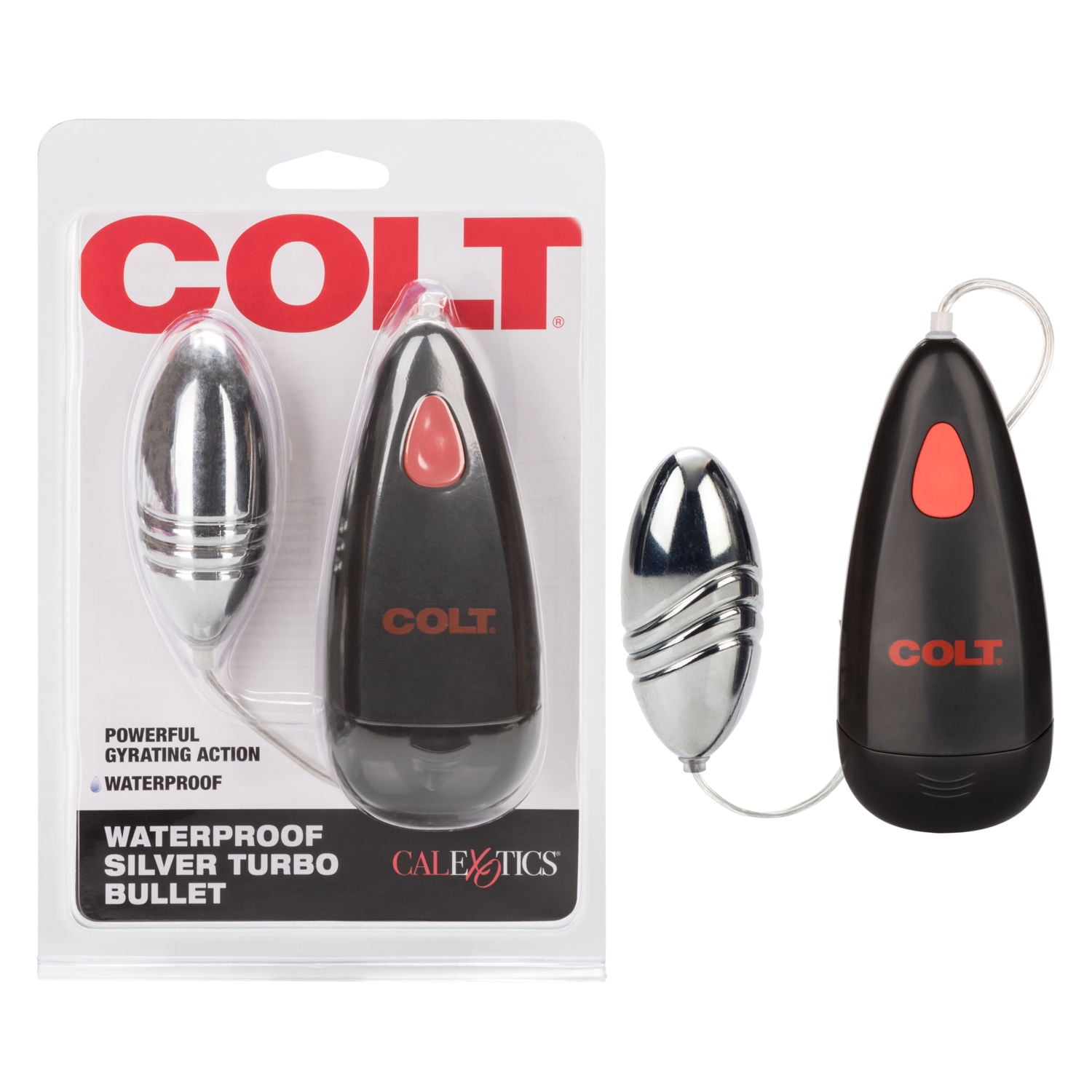 CALIFORNIA EXOTIC NOVELTIES CalExotics Colt Gyrating 2-Speed Silver Turbo Bullet Vibrator