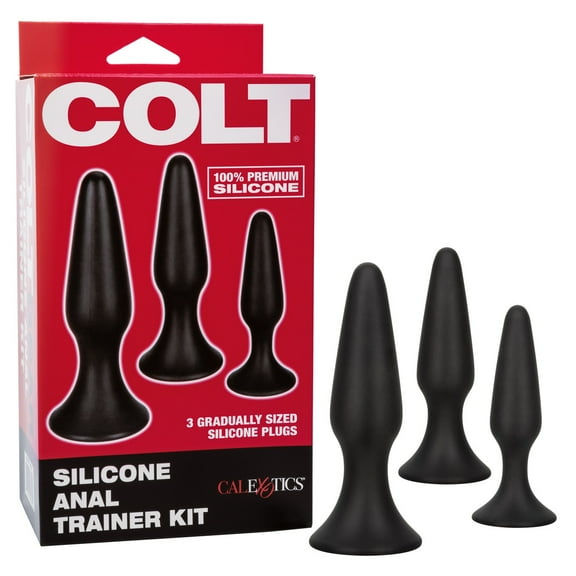 CalExotics Colt Set of 3 Silicone Anal Stretching Kit, Black