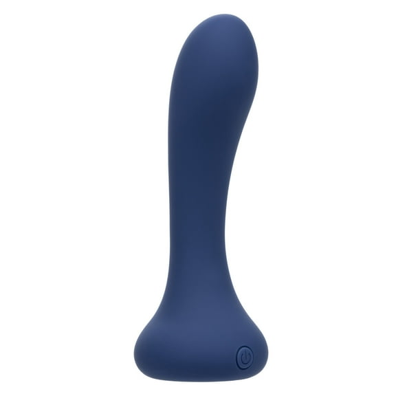 CalExotics Deep Curve Rechargeable Vibrating Silicone Probe Anal Dildo, Blue