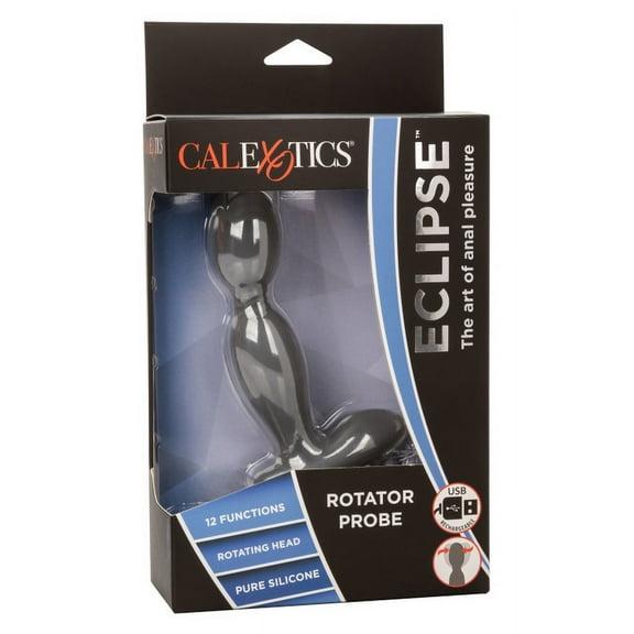 CalExotics Eclipse Rotator Pure Silicone Anal Probe, Black