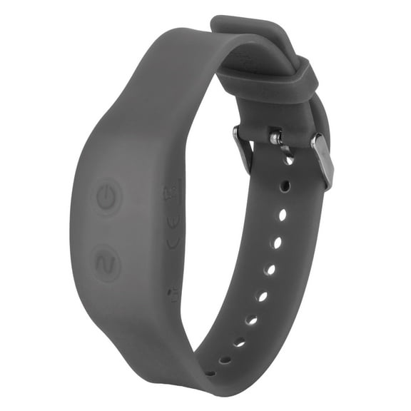 CalExotics Eclipse Wristband Thrusting Rotator Silicone Anal Plug with Remote Control, Gray
