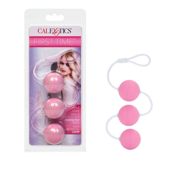 CalExotics First Time Velvet Soft Love Balls Triple Lover - Pink