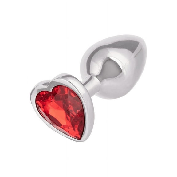 CalExotics Jewel Ruby Heart Aluminum Anal Plug, Small