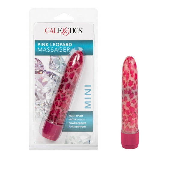 CalExotics Leopard Exotic Design Multi-Speed Mini Vibrator Massager - Pink