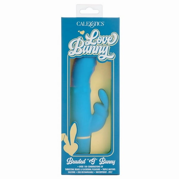CalExotics Love Bunny Beaded G Bunny Rabbit Vibrator, Blue/Yellow