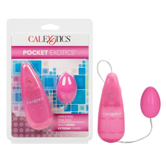 CalExotics Pocket Exotics Multi-Speed Vibrating Pink Passion Egg Vibrator - Pink