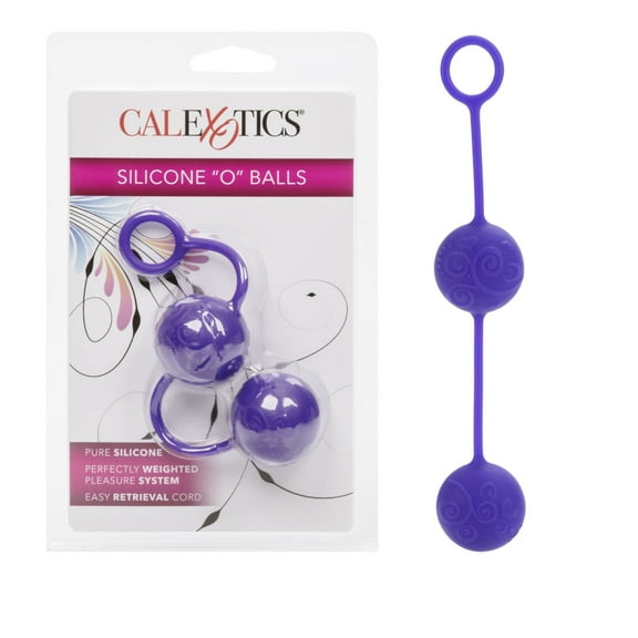 CalExotics Posh Silicone "O" Perfectly Weighted Pleasure Kegel Balls - Purple