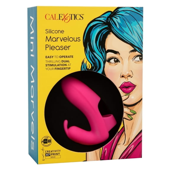CalExotics Rabbit Vibrator Mini Marvels Silicone Marvelous Pleaser - Pink