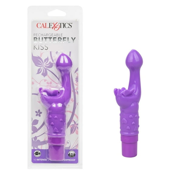 CalExotics Rechargeable Butterfly Kiss Vibrator, Purple