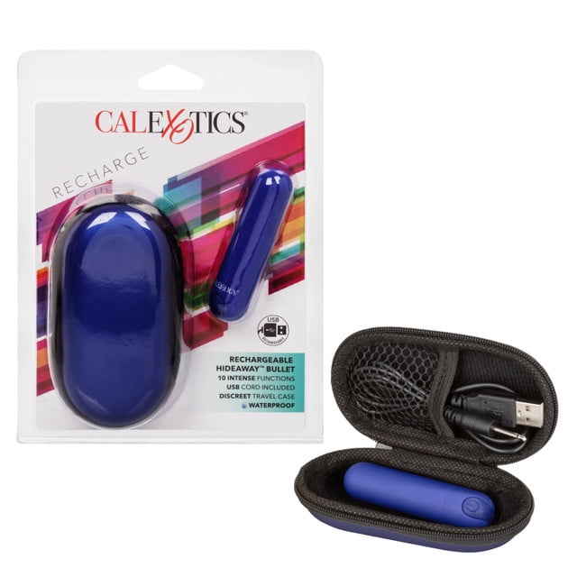 CalExotics Rechargeable Hideaway Bullet Vibrator, Blue