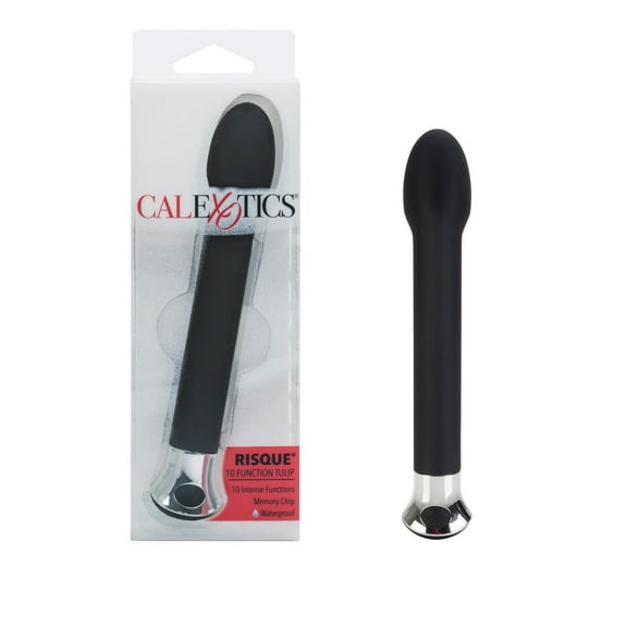 CalExotics Risque 10 Function Tulip Bullet Vibrator, Black