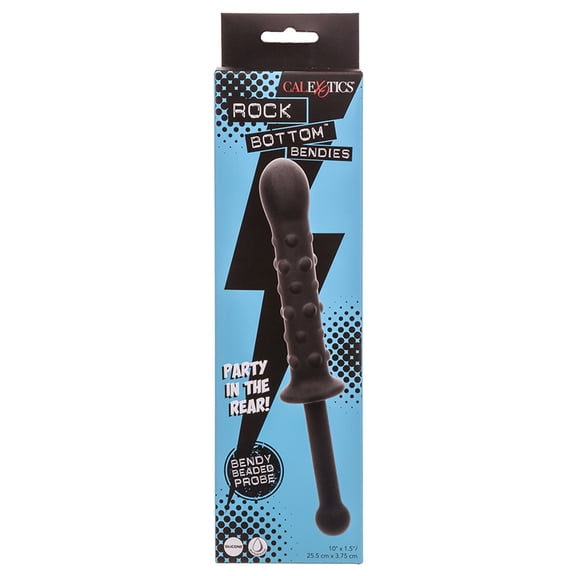 CalExotics Rock Bottom Bendies Bendy Beaded Probe Anal Sex Toy, Black