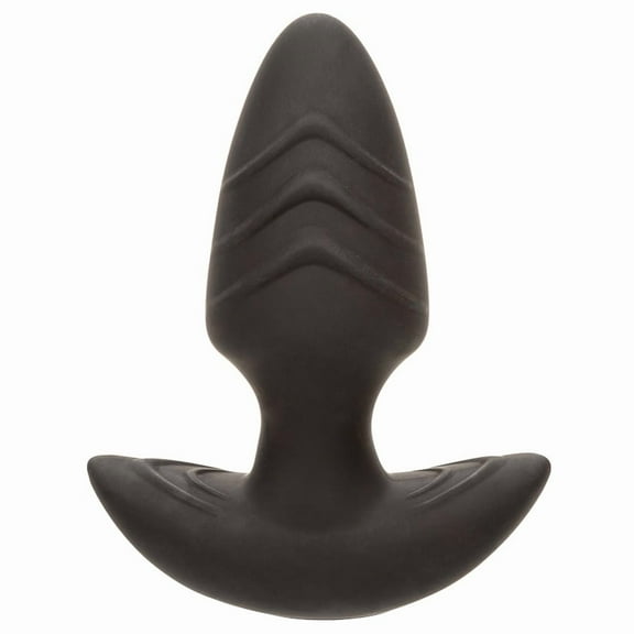 CalExotics Rock Bottom Vibrating Rotating Silicone Anal Sex Toy, Black