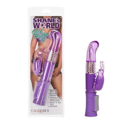 CalExotics Shane's World "G-Spot" Jack Rabbit 8-Function 4-Speed Vibrator - Purple