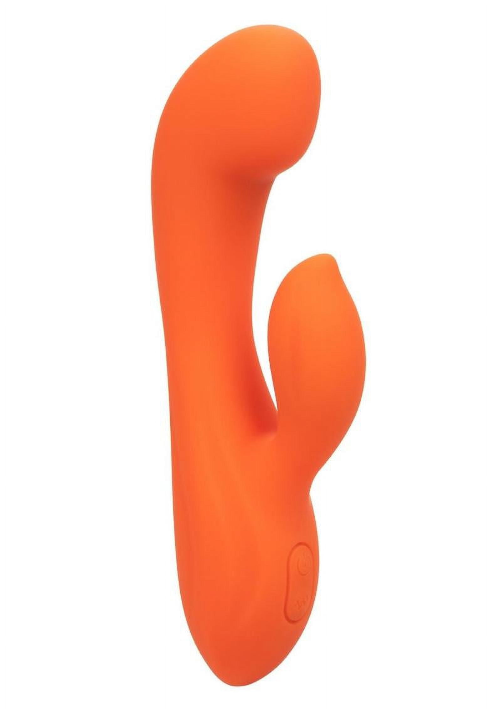 CalExotics Stella Liquid Silicone Rabbit Vibrator, Orange