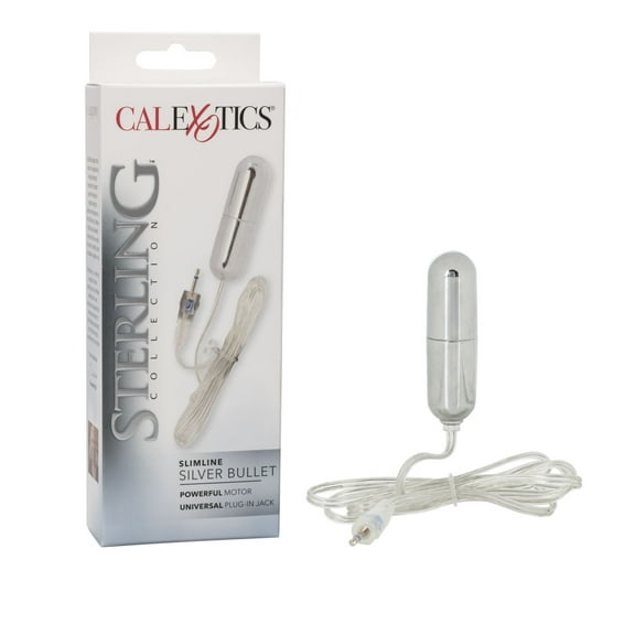 CalExotics Sterling Collection Slimline Silver Solo Bullet Plug-In - Silver