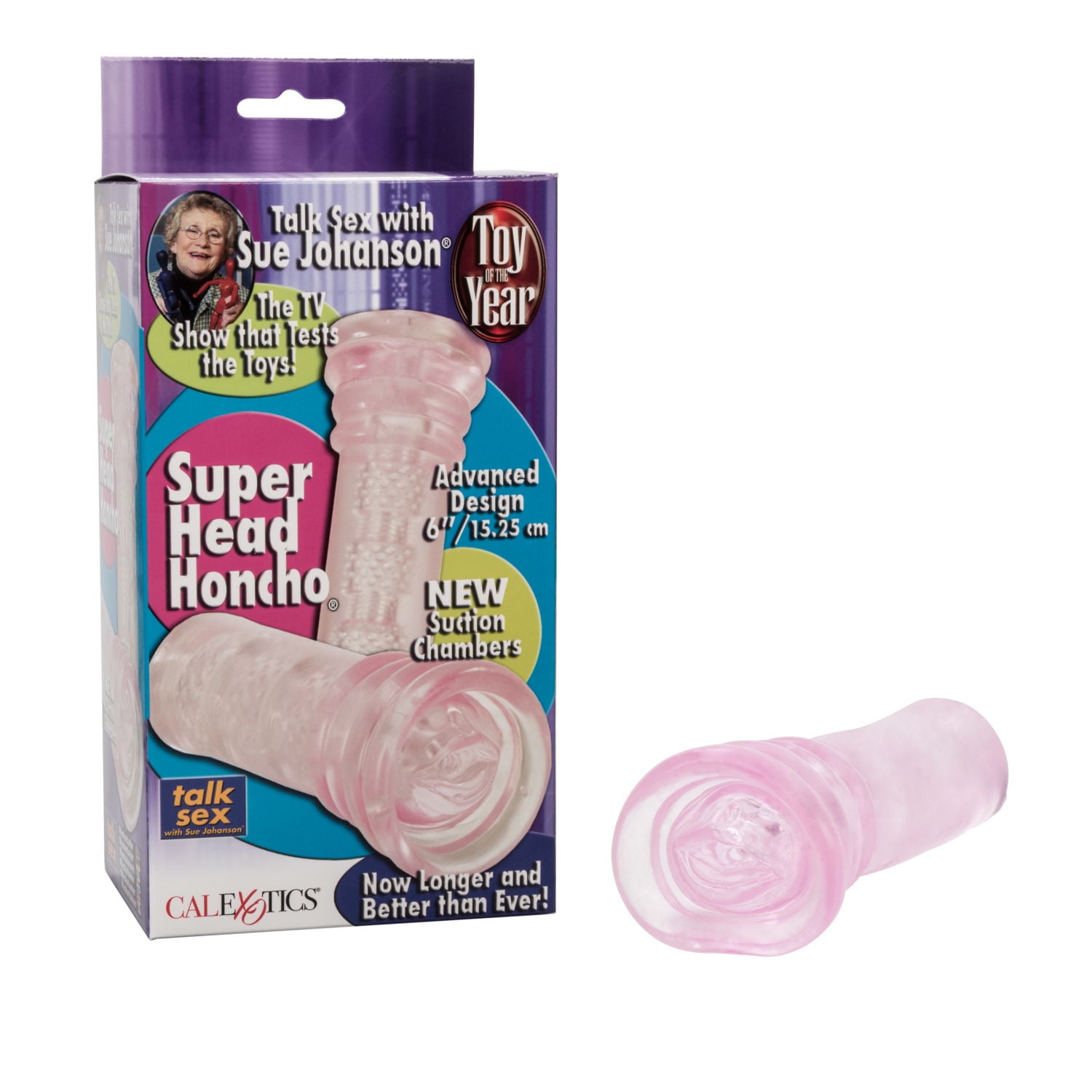 CALIFORNIA EXOTIC NOVELTIES CalExotics Sue Johanson Super Head Honcho Male Stroker - Pink