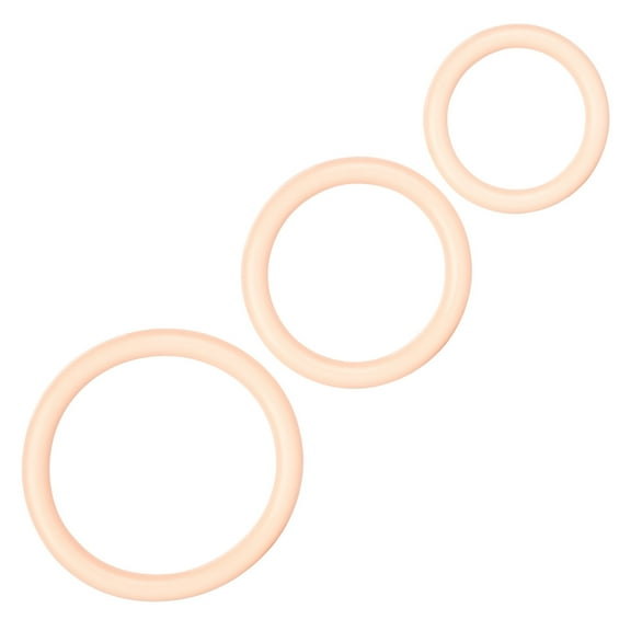 CalExotics Tri Rings 3 Piece Penis Ring, Vanilla