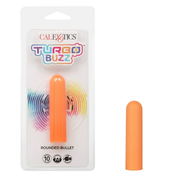 CalExotics Turbo Buzz Rounded Bullet Vibrator, Orange