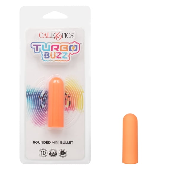 CalExotics Turbo Buzz Rounded Mini Bullet Vibrator, Orange