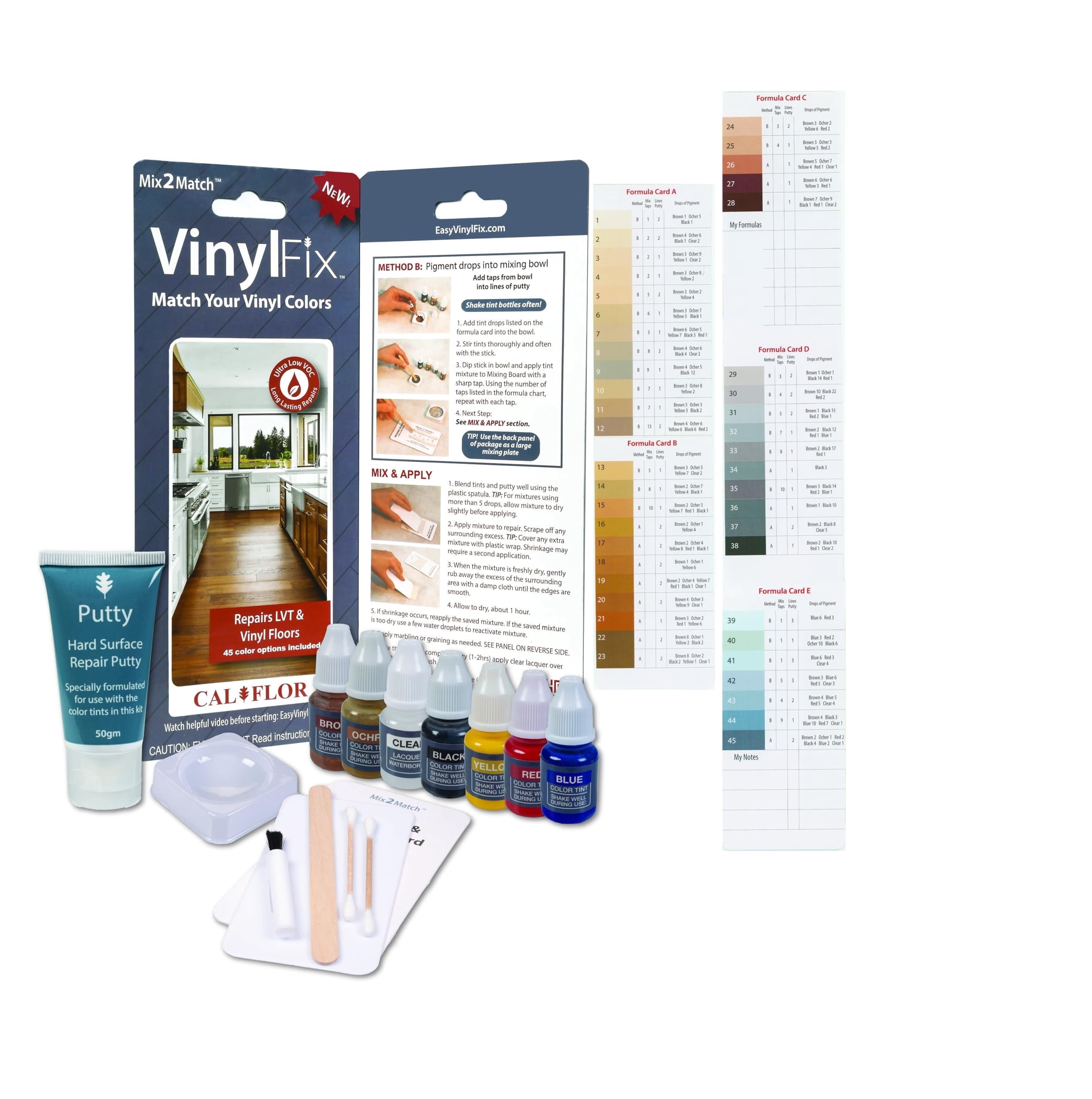 CalFlor FL49146 VinylFix, Mix2Match Vinyl & LVT Repair Kit