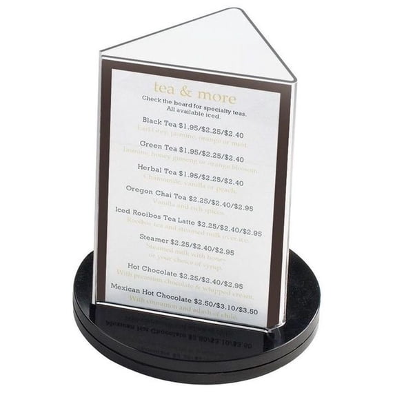 CalMil Revolving Triangle Cardholder, 4 x 6 inch -- 12 per case.
