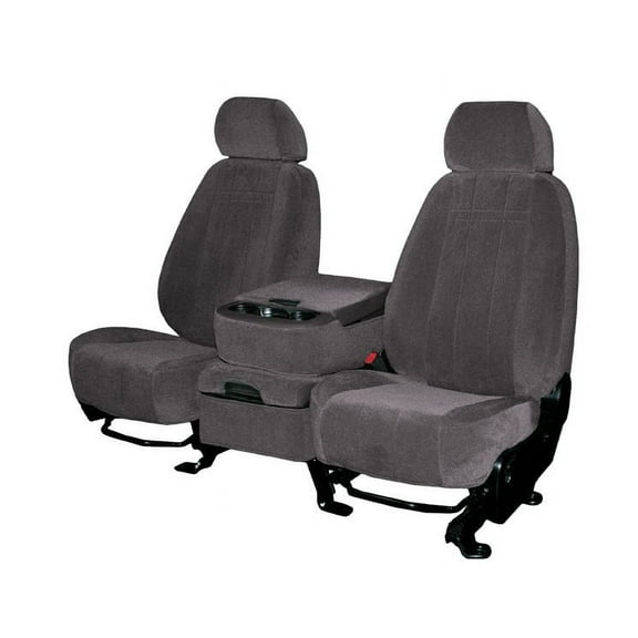 CalTrend Center 60/40 Split Bench O.E. Velour Seat Covers for 2005-2007 Toyota Sequoia - TY192-03RA Charcoal Classic Insert and Trim