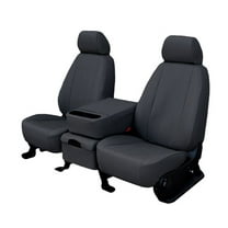 CalTrend Center Captain Chairs Faux Leather Seat Covers for 2001-2004 Dodge Caravan|Grand Caravan - DG219-09LX Dark Grey Insert and Trim